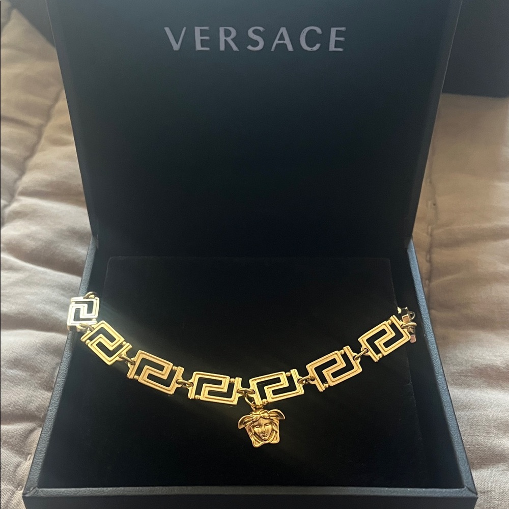 Versace Greca Choker with Medusa Emblem
